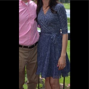 DVF Irina Silk and Chiffon Wrap Dress